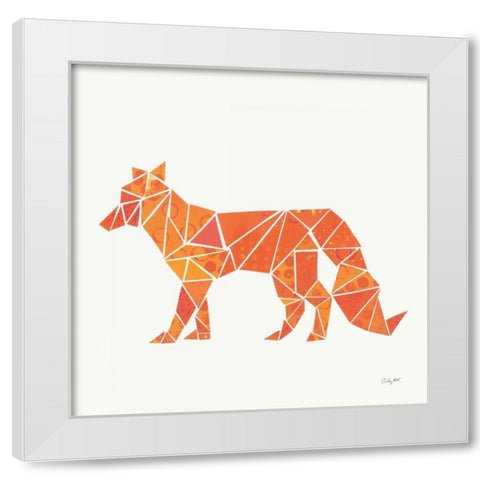 Geometric Animal II White Modern Wood Framed Art Print by Prahl, Courtney