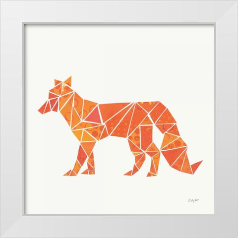 Geometric Animal II White Modern Wood Framed Art Print by Prahl, Courtney