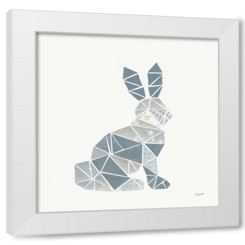 Geometric Animal III White Modern Wood Framed Art Print by Prahl, Courtney