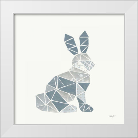 Geometric Animal III White Modern Wood Framed Art Print by Prahl, Courtney