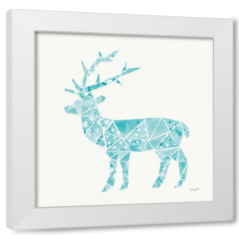 Geometric Animal IV White Modern Wood Framed Art Print by Prahl, Courtney