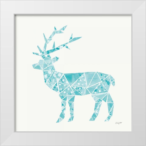 Geometric Animal IV White Modern Wood Framed Art Print by Prahl, Courtney