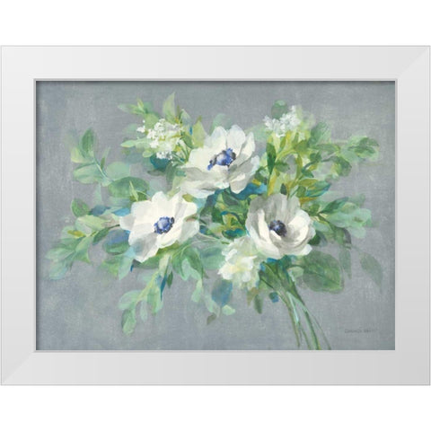 Bouquet for You White Modern Wood Framed Art Print by Nai, Danhui
