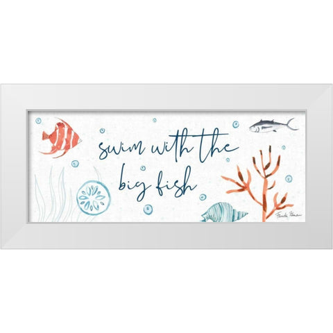 Whale Tale VII White Modern Wood Framed Art Print by Zaman, Farida