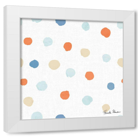 Whale Tale Pattern IIA White Modern Wood Framed Art Print by Zaman, Farida