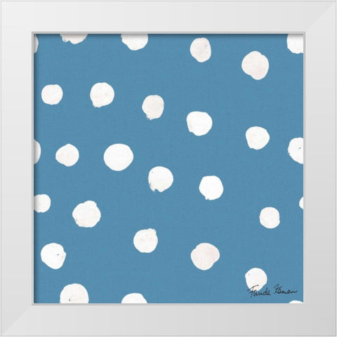 Whale Tale Pattern IIC White Modern Wood Framed Art Print by Zaman, Farida