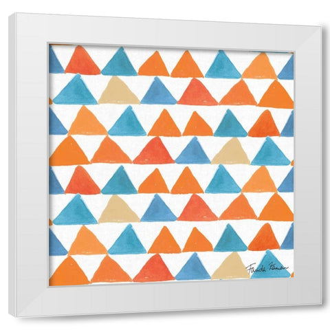 Whale Tale Pattern IIIA White Modern Wood Framed Art Print by Zaman, Farida