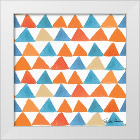 Whale Tale Pattern IIIA White Modern Wood Framed Art Print by Zaman, Farida