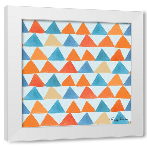 Whale Tale Pattern IIIB White Modern Wood Framed Art Print by Zaman, Farida