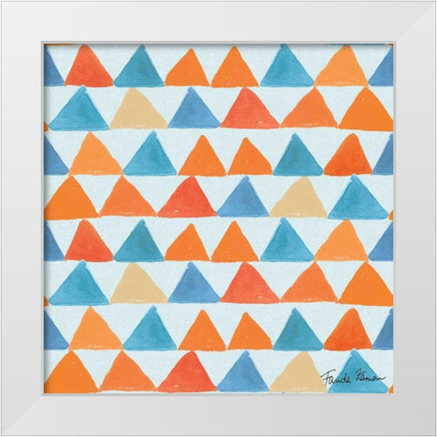 Whale Tale Pattern IIIB White Modern Wood Framed Art Print by Zaman, Farida