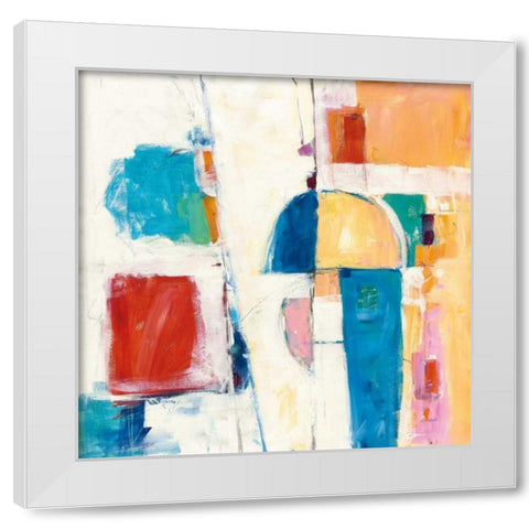 Down to the Street White Modern Wood Framed Art Print by Schick, Mike