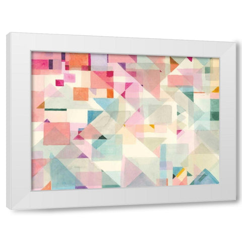 Try Angles II White Modern Wood Framed Art Print by Carly Rae Studio