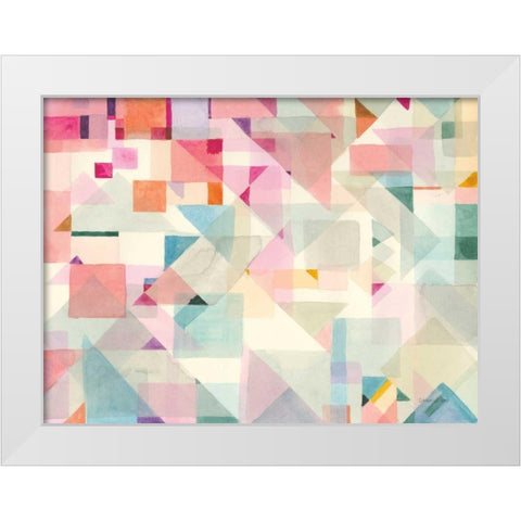 Try Angles II White Modern Wood Framed Art Print by Carly Rae Studio