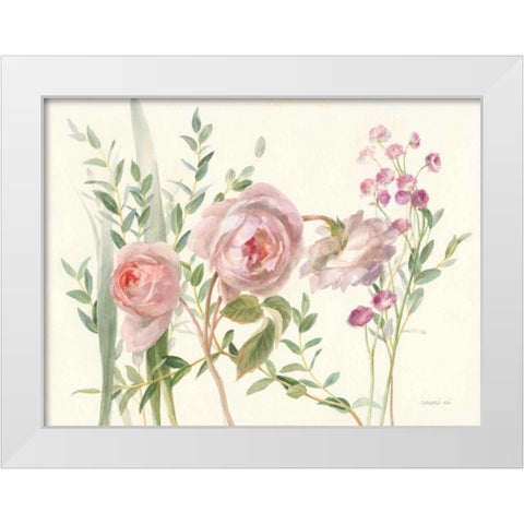 Flourish II White Modern Wood Framed Art Print by Nai, Danhui