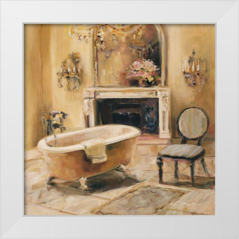 French Bath I White Modern Wood Framed Art Print by Hageman, Marilyn