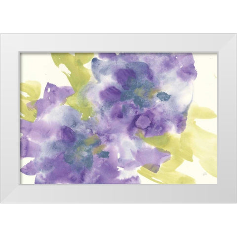 Violet and Gray I White Modern Wood Framed Art Print by Paschke, Chris