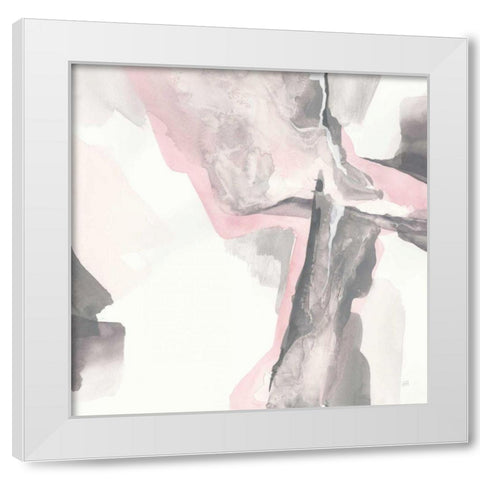 Blushing Grey II White Modern Wood Framed Art Print by Paschke, Chris