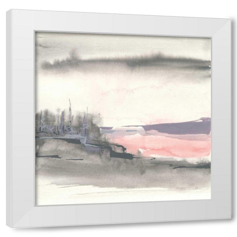 Blush Valley I White Modern Wood Framed Art Print by Paschke, Chris