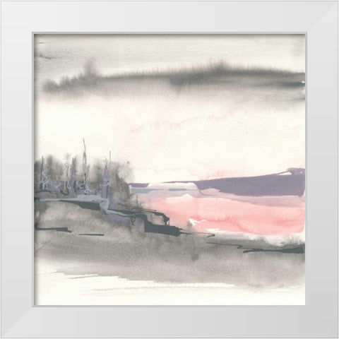 Blush Valley I White Modern Wood Framed Art Print by Paschke, Chris