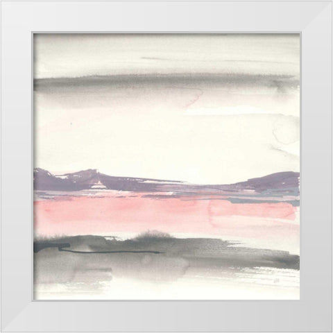 Blush Valley II White Modern Wood Framed Art Print by Paschke, Chris