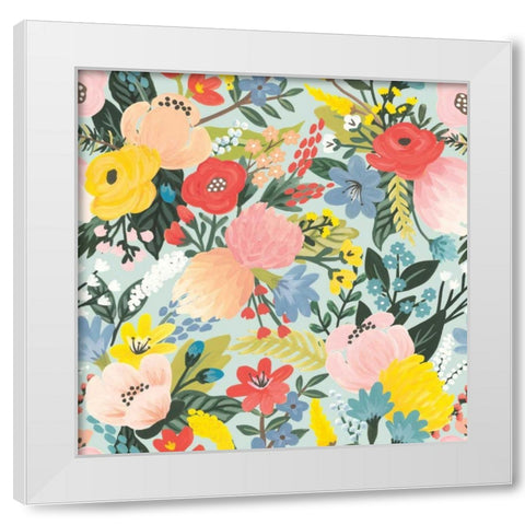 Wild Garden Pattern ID White Modern Wood Framed Art Print by Marshall, Laura