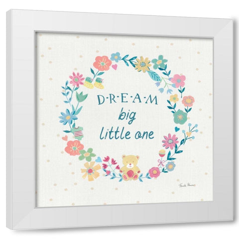 Happy Baby VII White Modern Wood Framed Art Print by Zaman, Farida