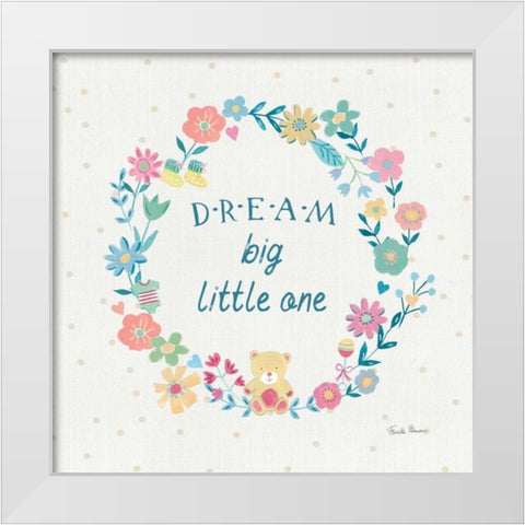 Happy Baby VII White Modern Wood Framed Art Print by Zaman, Farida