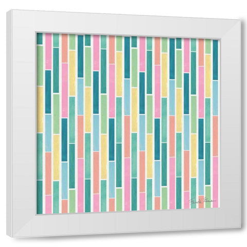 Happy Baby Pattern III White Modern Wood Framed Art Print by Zaman, Farida