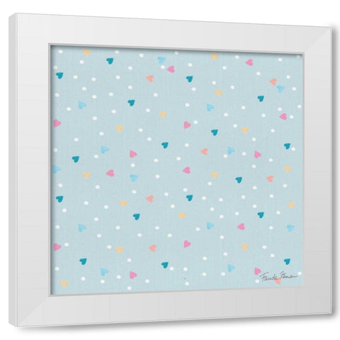 Happy Baby Pattern VC White Modern Wood Framed Art Print by Zaman, Farida