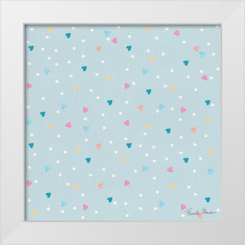 Happy Baby Pattern VC White Modern Wood Framed Art Print by Zaman, Farida