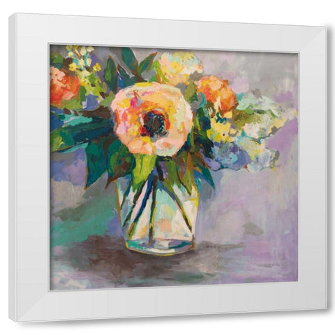 Glow White Modern Wood Framed Art Print by Vertentes, Jeanette