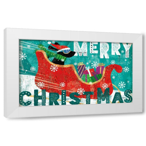 Merry Making I White Modern Wood Framed Art Print by Charron, Veronique