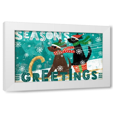 Merry Making II White Modern Wood Framed Art Print by Charron, Veronique