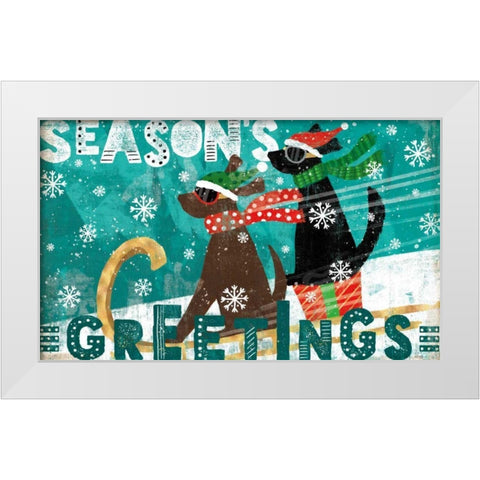 Merry Making II White Modern Wood Framed Art Print by Charron, Veronique