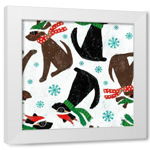 Merry Making Pattern IA White Modern Wood Framed Art Print by Charron, Veronique