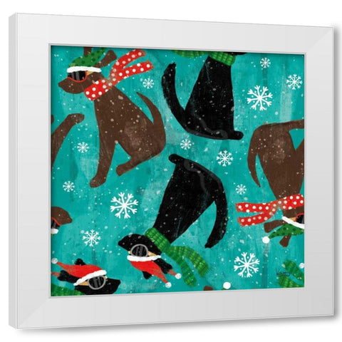 Merry Making Pattern IB White Modern Wood Framed Art Print by Charron, Veronique