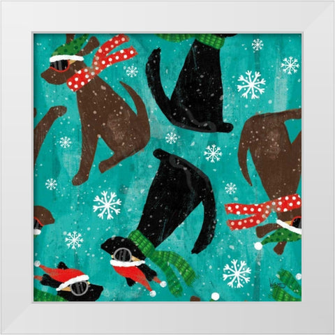 Merry Making Pattern IB White Modern Wood Framed Art Print by Charron, Veronique