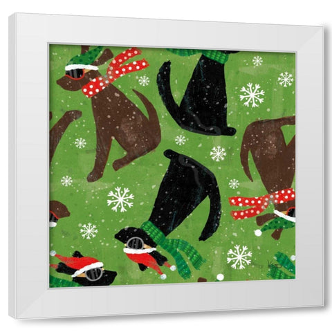 Merry Making Pattern IC White Modern Wood Framed Art Print by Charron, Veronique