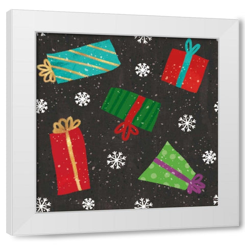 Merry Making Pattern IIIB White Modern Wood Framed Art Print by Charron, Veronique