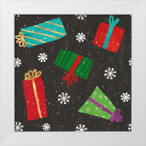 Merry Making Pattern IIIB White Modern Wood Framed Art Print by Charron, Veronique