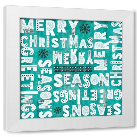 Merry Making Pattern VB White Modern Wood Framed Art Print by Charron, Veronique