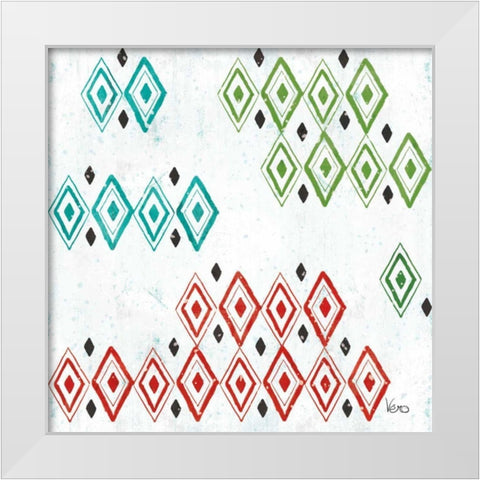 Merry Making Pattern VIA White Modern Wood Framed Art Print by Charron, Veronique