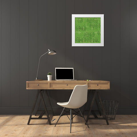 Merry Making Pattern VID White Modern Wood Framed Art Print by Charron, Veronique
