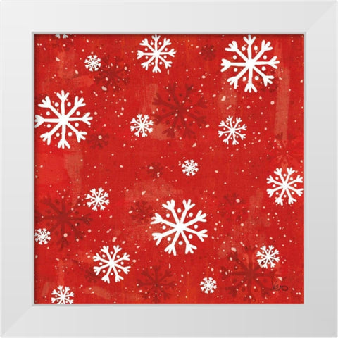 Merry Making Pattern VIIB White Modern Wood Framed Art Print by Charron, Veronique