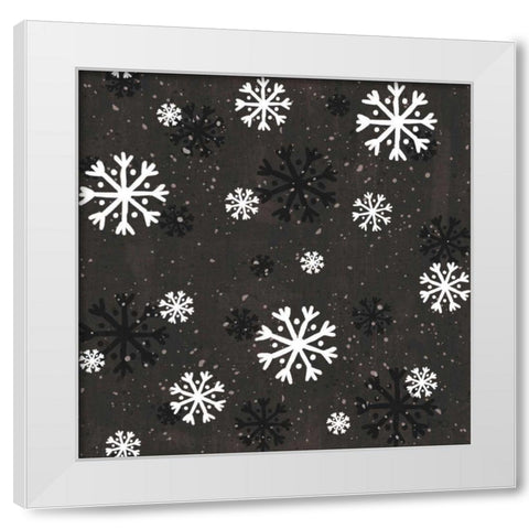 Merry Making Pattern VIIE White Modern Wood Framed Art Print by Charron, Veronique