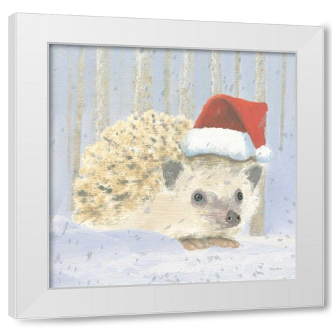 Christmas Critters Bright IX White Modern Wood Framed Art Print by Adams, Emily