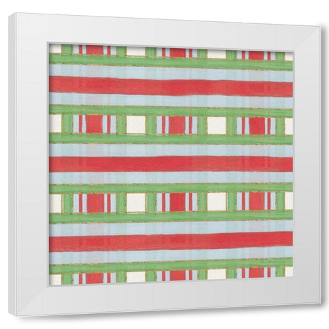 Christmas Critters Bright Pattern VIB White Modern Wood Framed Art Print by Adams, Emily