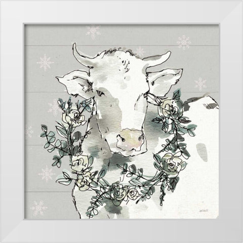 Modern Farmhouse XII Snowflakes White Modern Wood Framed Art Print by Tavoletti, Anne