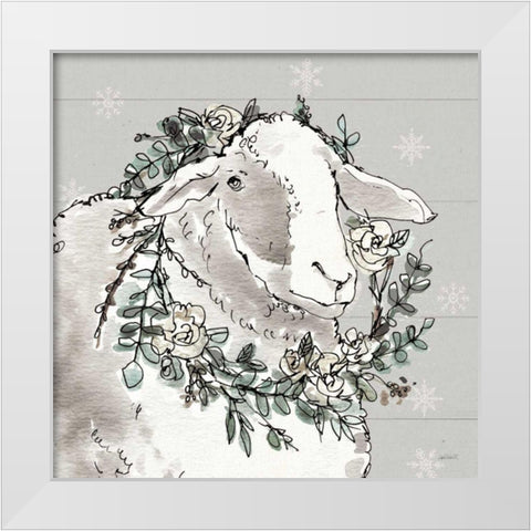 Modern Farmhouse XIII Snowflakes White Modern Wood Framed Art Print by Tavoletti, Anne