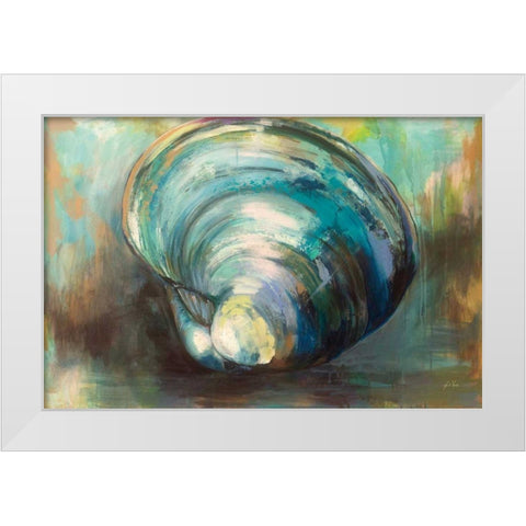 Solo Quahog White Modern Wood Framed Art Print by Vertentes, Jeanette